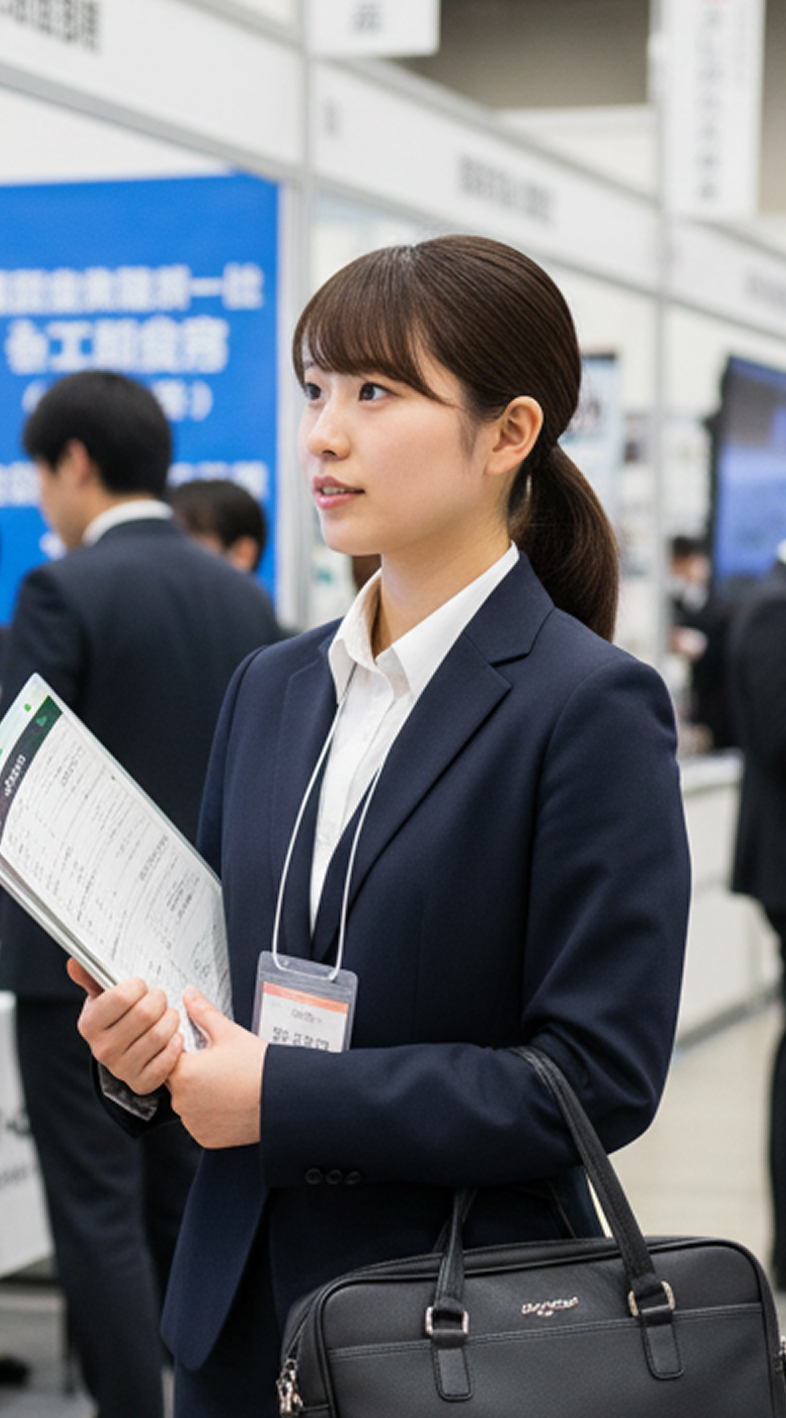 就活中の女子大生の写真